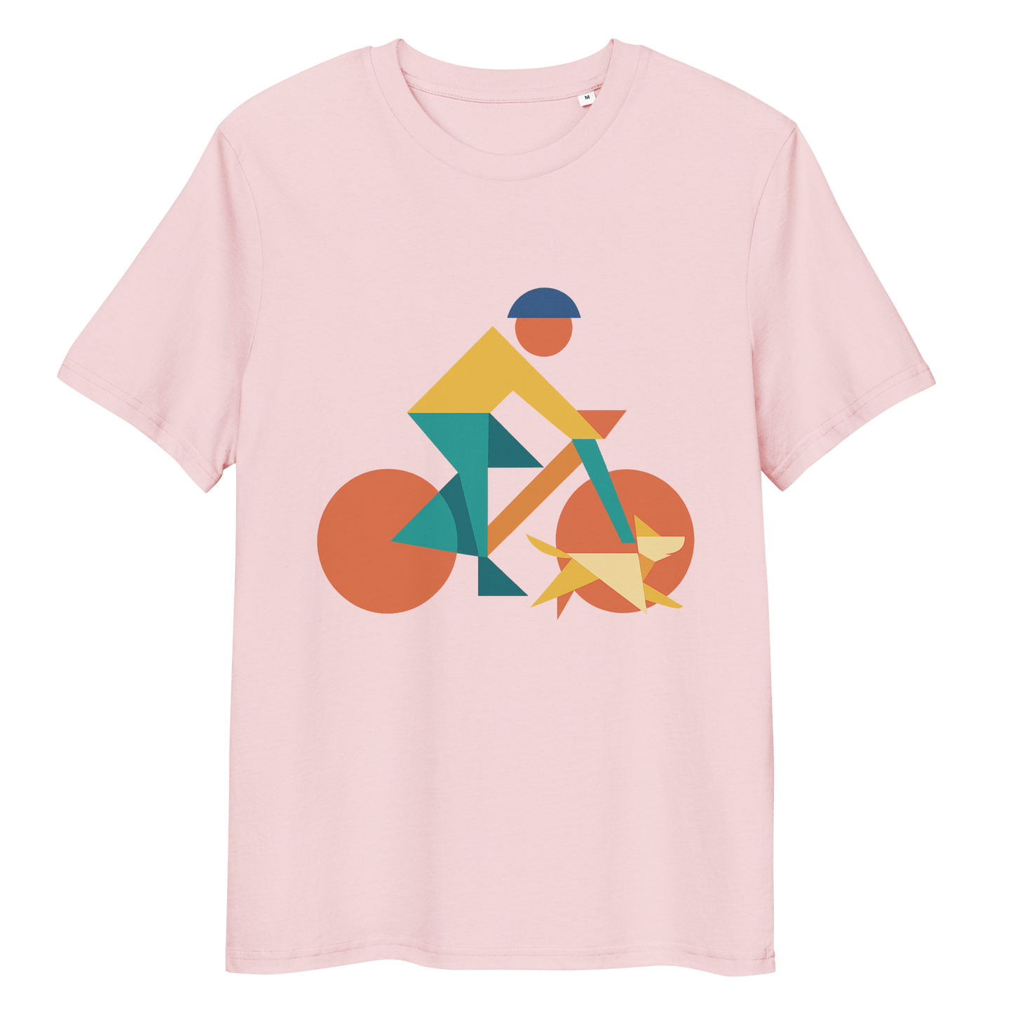 Abstract Cyclist with dog