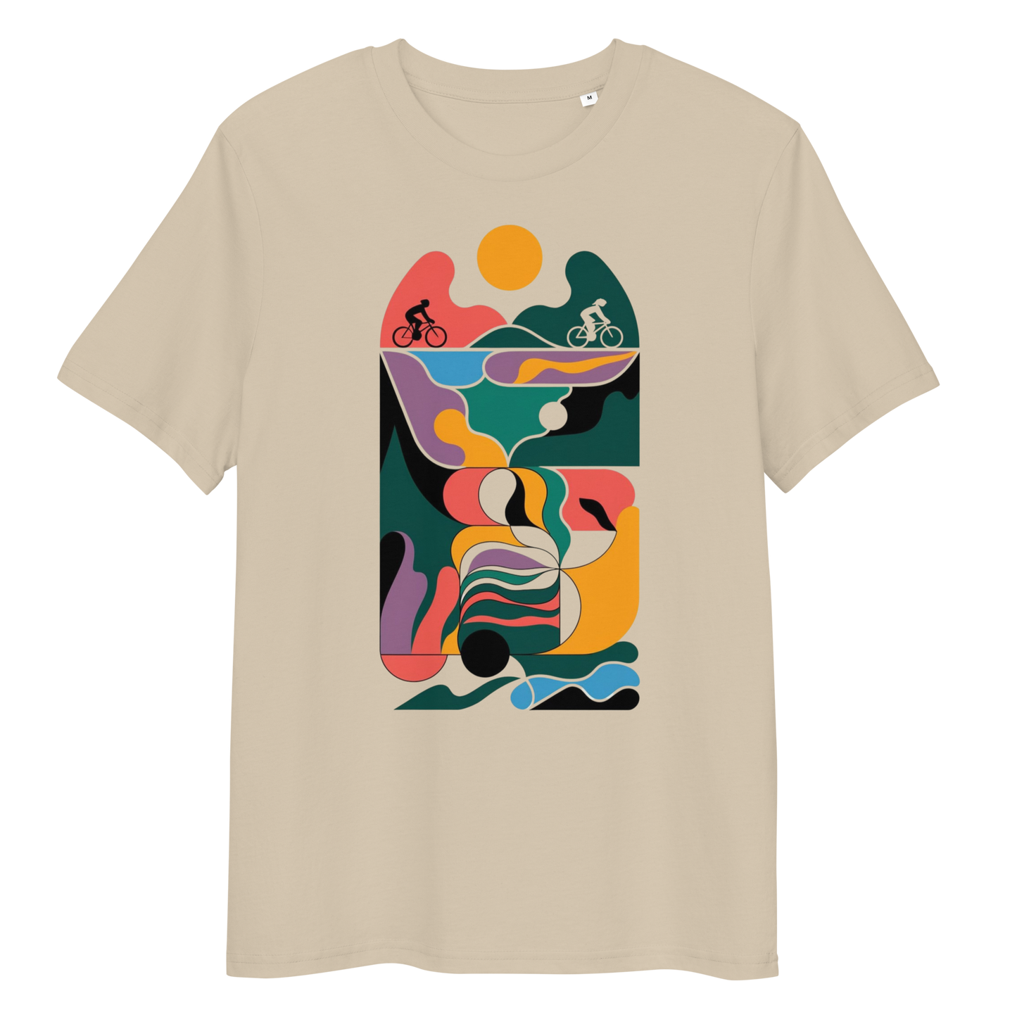Abstract one organic cotton t-shirt