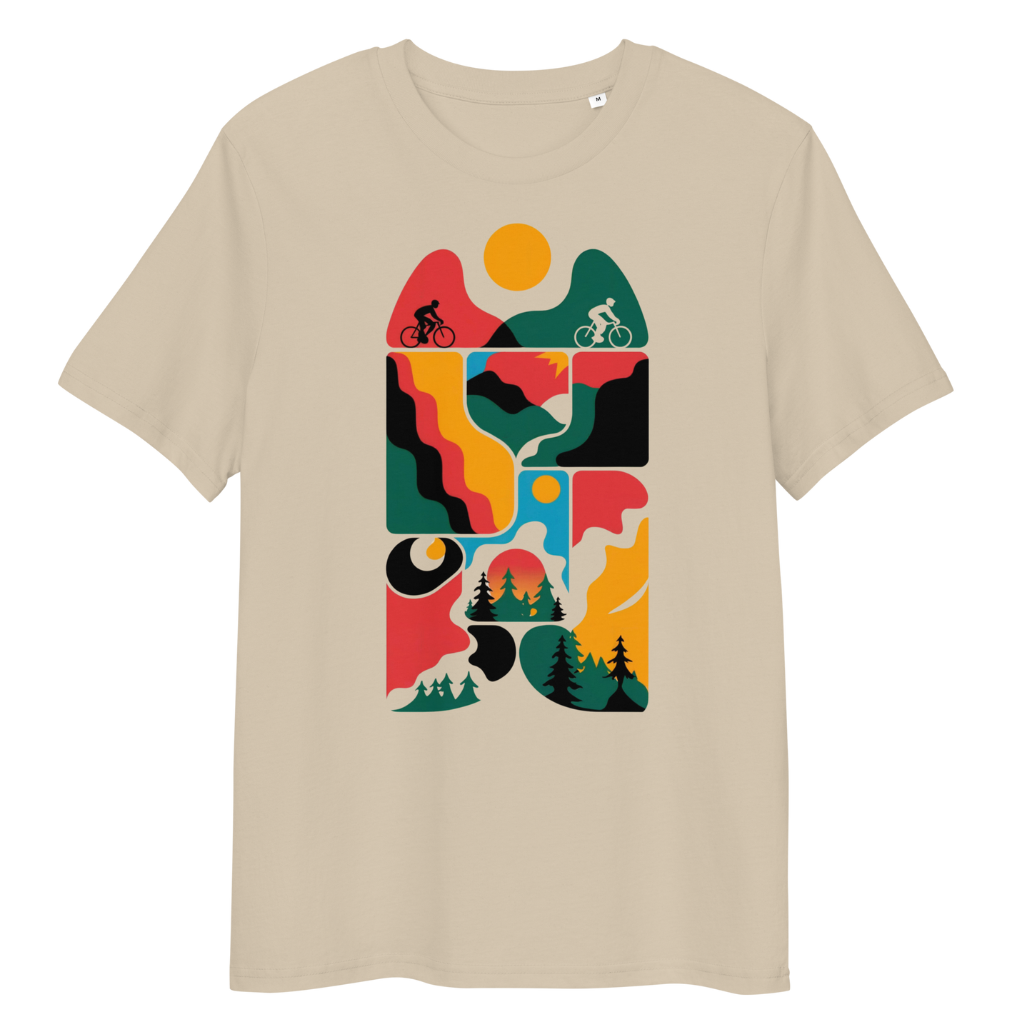 Abstract three organic cotton t-shirt