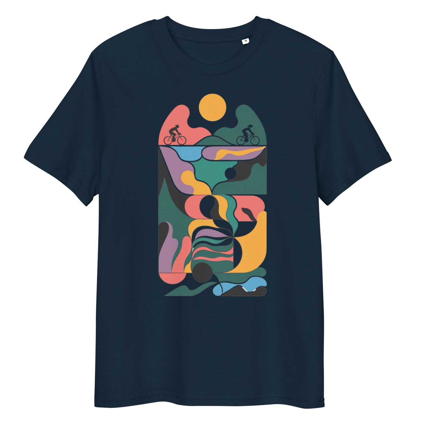 Abstract one organic cotton t-shirt