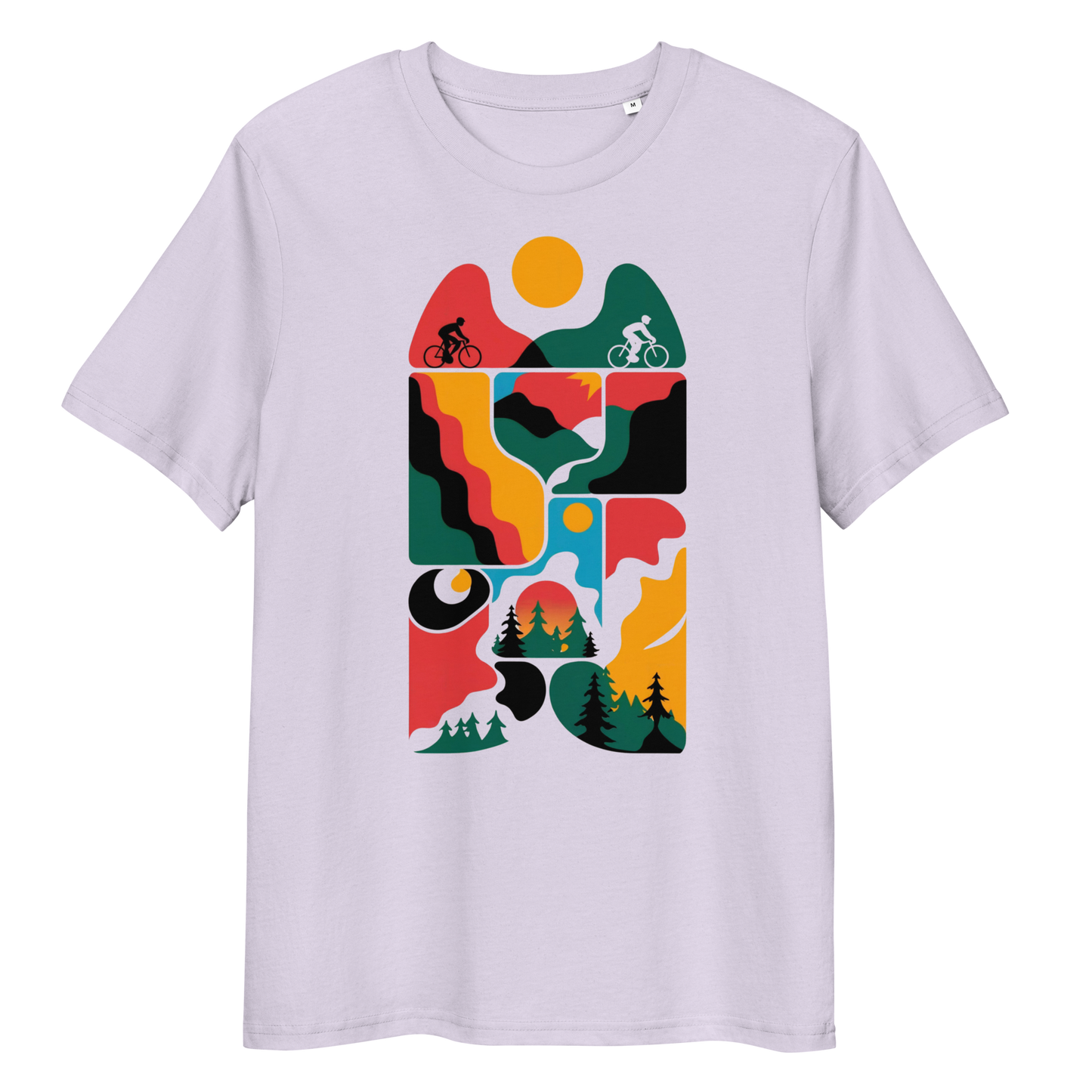 Abstract three organic cotton t-shirt