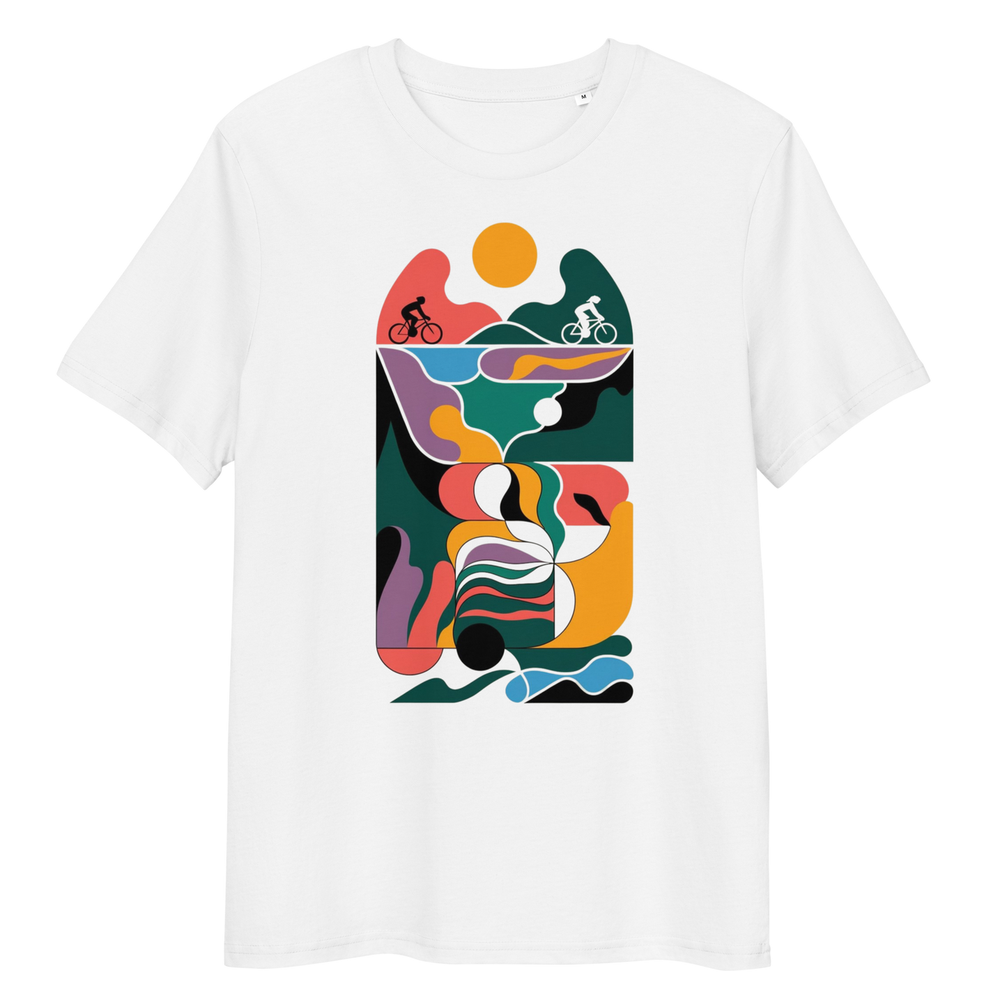 Abstract one organic cotton t-shirt