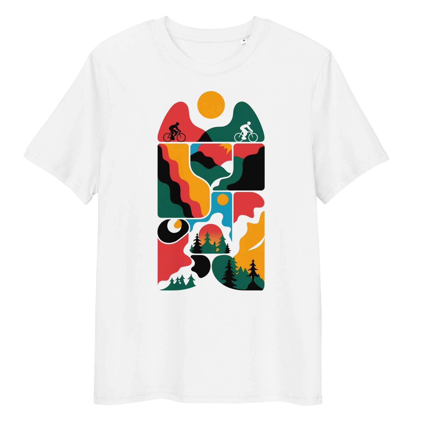 Abstract three organic cotton t-shirt