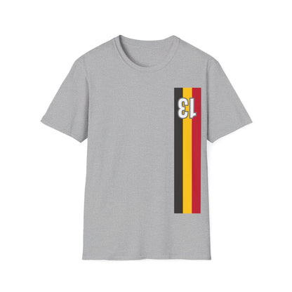 Retro Style Belgian stripes dossard 13 T-Shirt