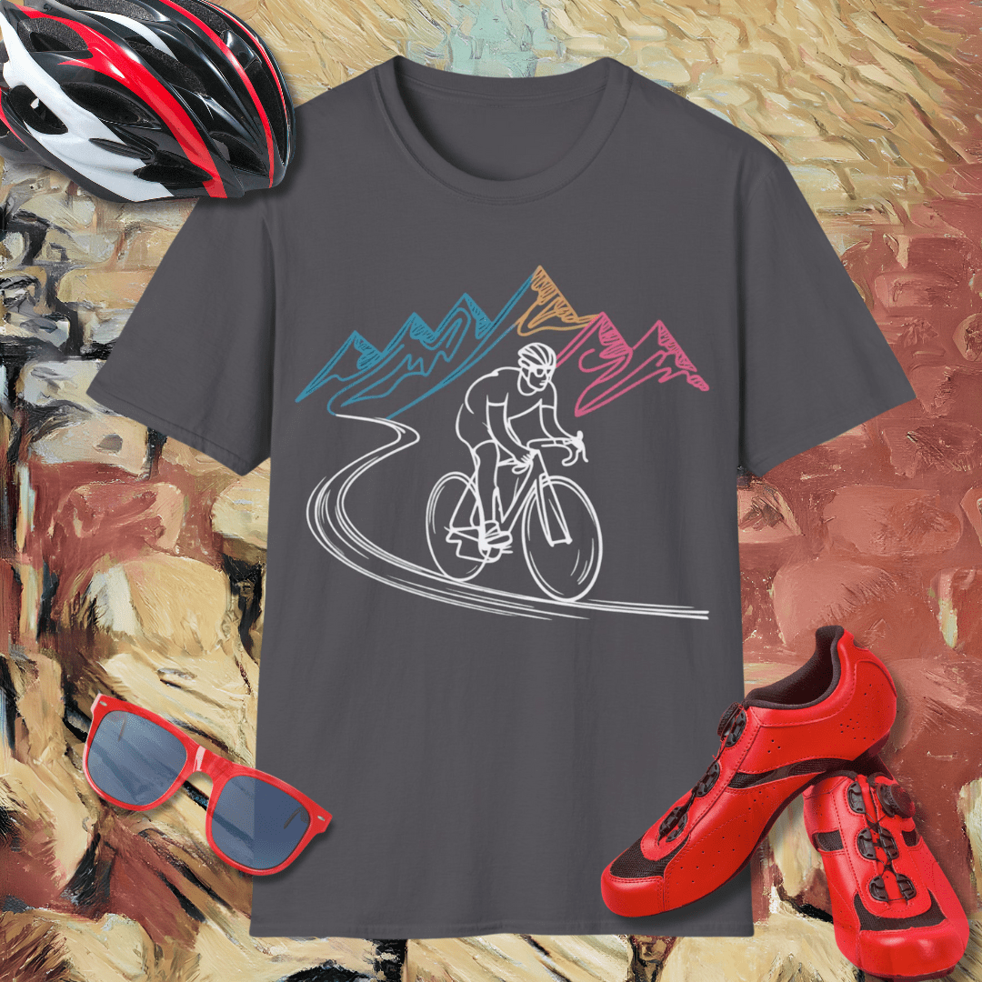 Cyclist line drawing T-Shirt