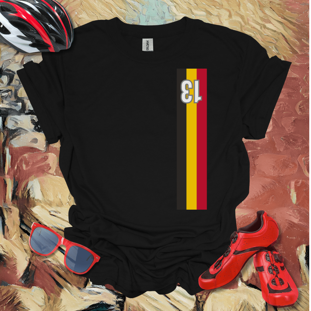 Retro Style Belgian stripes dossard 13 T-Shirt