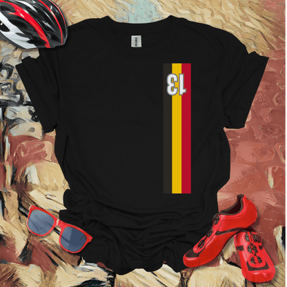 Retro Style Belgian stripes dossard 13 T-Shirt