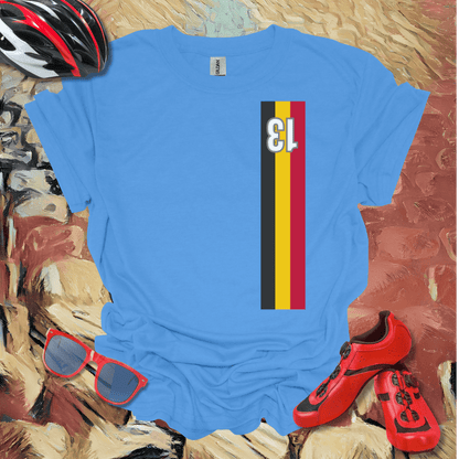 Retro Style Belgian stripes dossard 13 T-Shirt