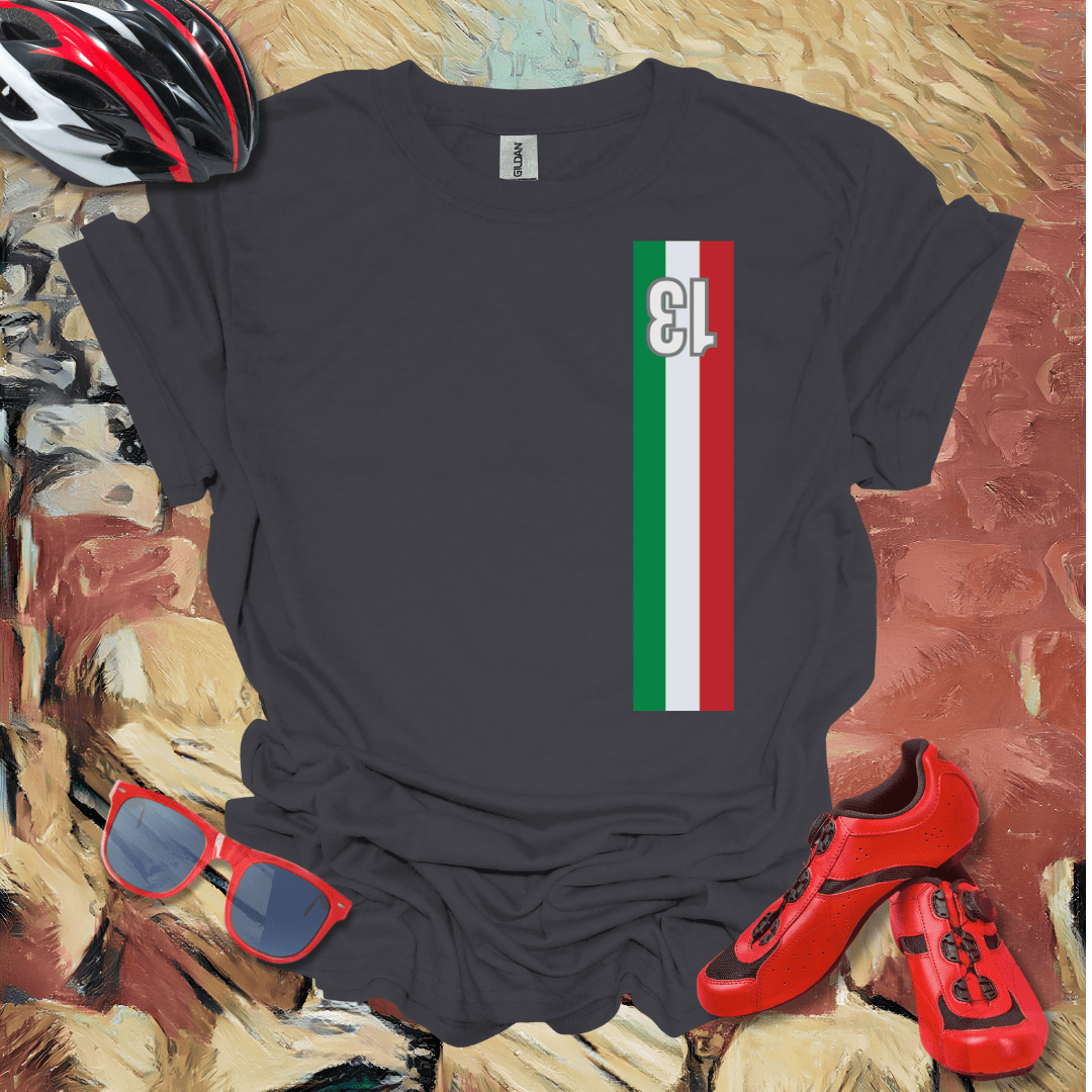 Italian stripes retro style dossard 13 T-Shirt