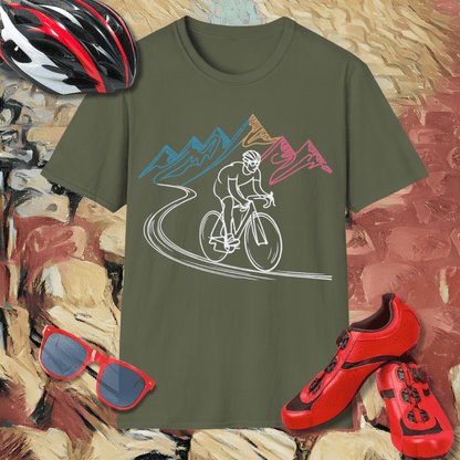 Cyclist line drawing T-Shirt