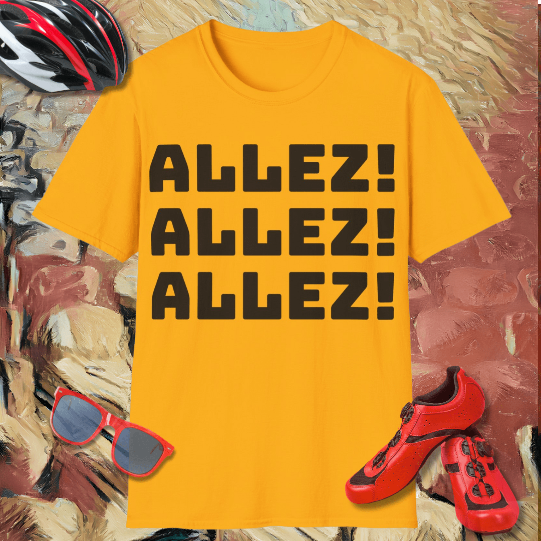 ALLEZ! ALLEZ! ALLEZ! in the yellow T-Shirt