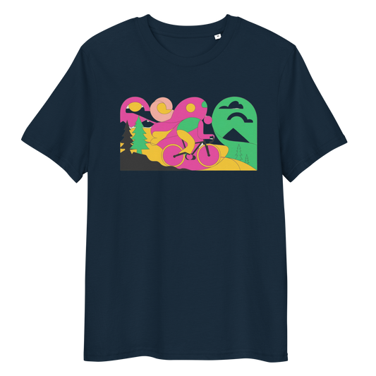 Abstract five organic cotton t-shirt